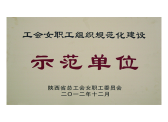 2012年獲陜西省工會女職工組織規(guī)范化建設“示范單位”