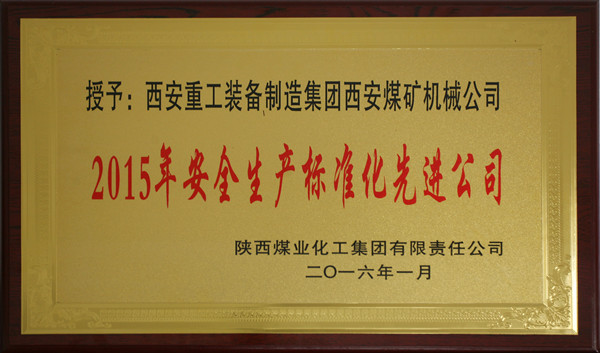 公司喜獲“安全生產(chǎn)標(biāo)準(zhǔn)化先進(jìn)公司”